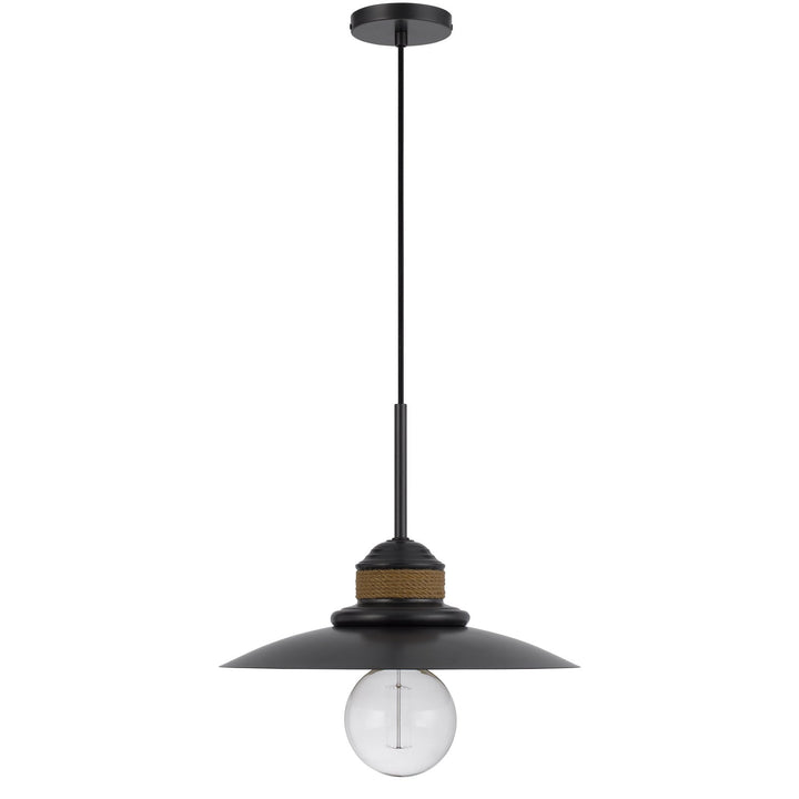 ##Antique Hardware## 60W MINEOLA METAL MINI PENDANT WITH BURLAP DESIGN