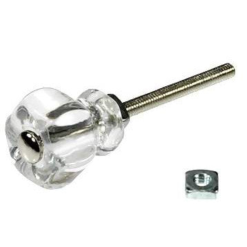 ##Antique Hardware## 1 Inch Hexagon Crystal Glass Cabinet & Furniture Knobs (Several Colors)