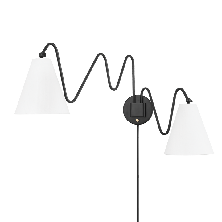 ##Antique Hardware## Onda Plug-In Sconce