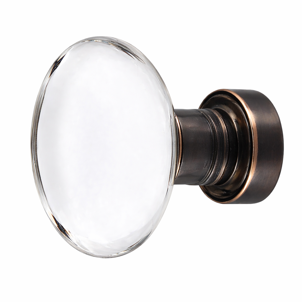 1 3/4 Inch Emtek Crystal Glass Hampton Cabinet & Furniture Knob