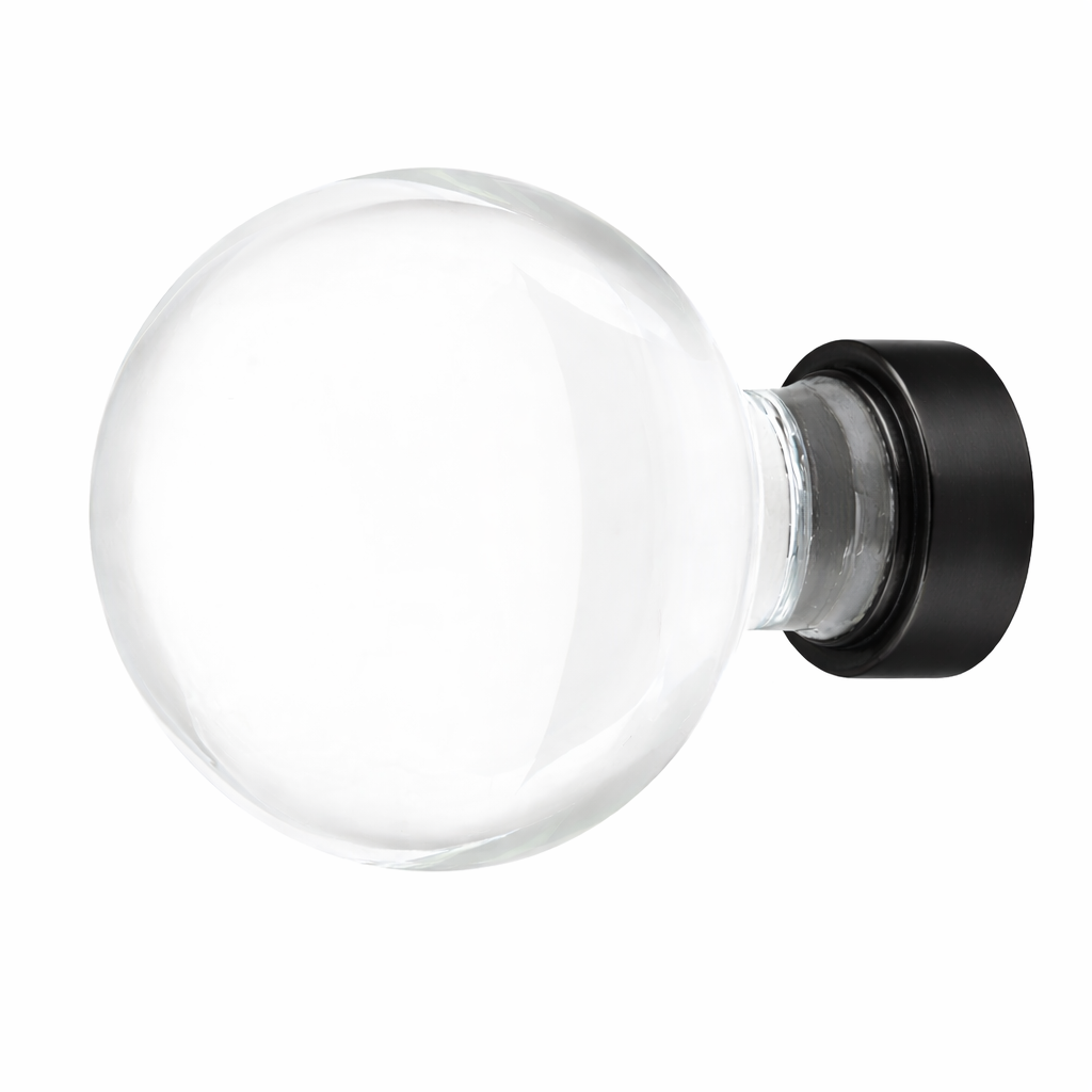 1 1/4 Inch Crystal Glass Bristol Cabinet & Furniture Knob