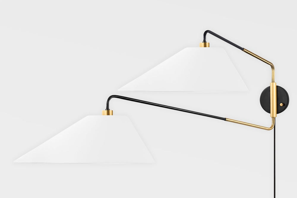 ##Antique Hardware## Duo Plug-in Sconce