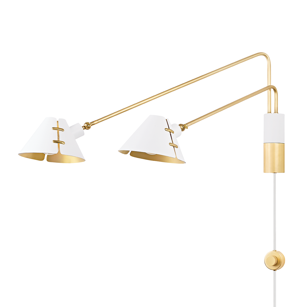 ##Antique Hardware## Split Plug-in Sconce