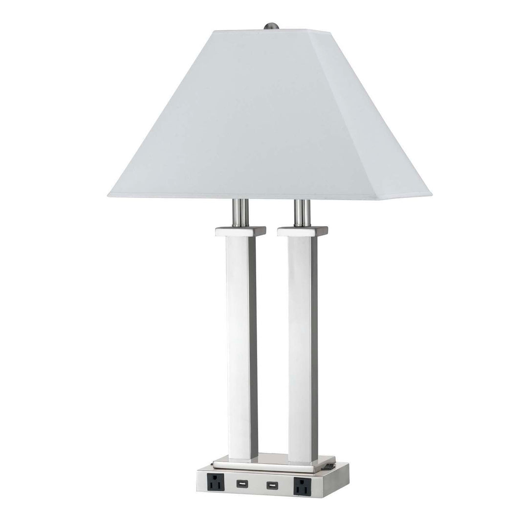 Antique Hardware 60W X 2 METAL DESK LAMP WITH 2 USB AND 2 POWER OUTLETS, ON OFF ROCKER BASE SWITCH Table Lamp