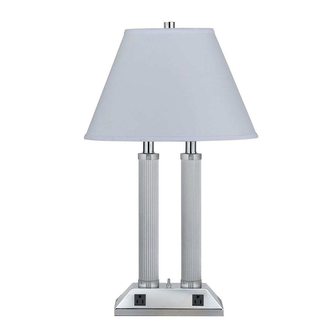 Antique Hardware 60W X 2 DK LP W/3W SWCH & 2 OUTLETS Table Lamp