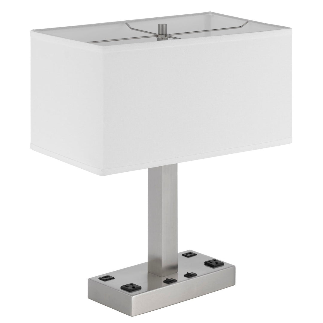 ##Antique Hardware## COLMAR METAL DESK LAMP WITH 2 POWER OUTLETS AND 2 USB CHARGING PORTS