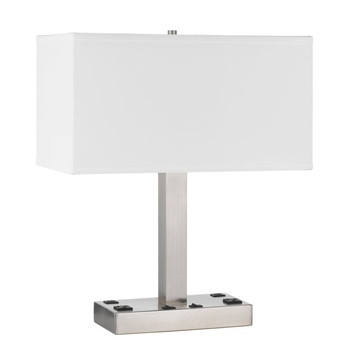 ##Antique Hardware## COLMAR METAL DESK LAMP WITH 2 POWER OUTLETS AND 2 USB CHARGING PORTS