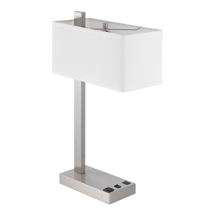 ##Antique Hardware## DRANCY METAL DESK LAMP WITH ONE POWER OUTLET AND ONE USB CHARGING PORT
