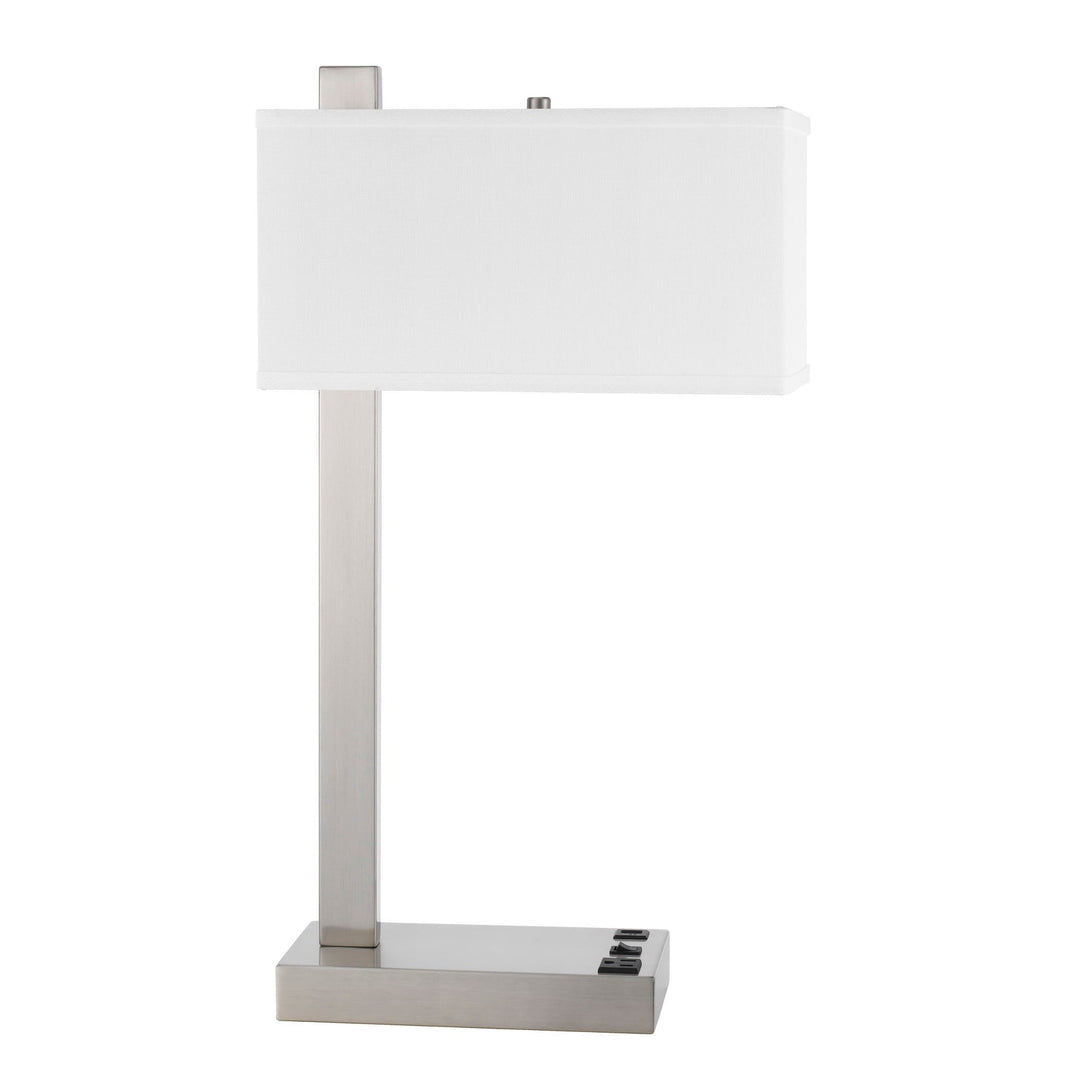 ##Antique Hardware## DRANCY METAL DESK LAMP WITH ONE POWER OUTLET AND ONE USB CHARGING PORT