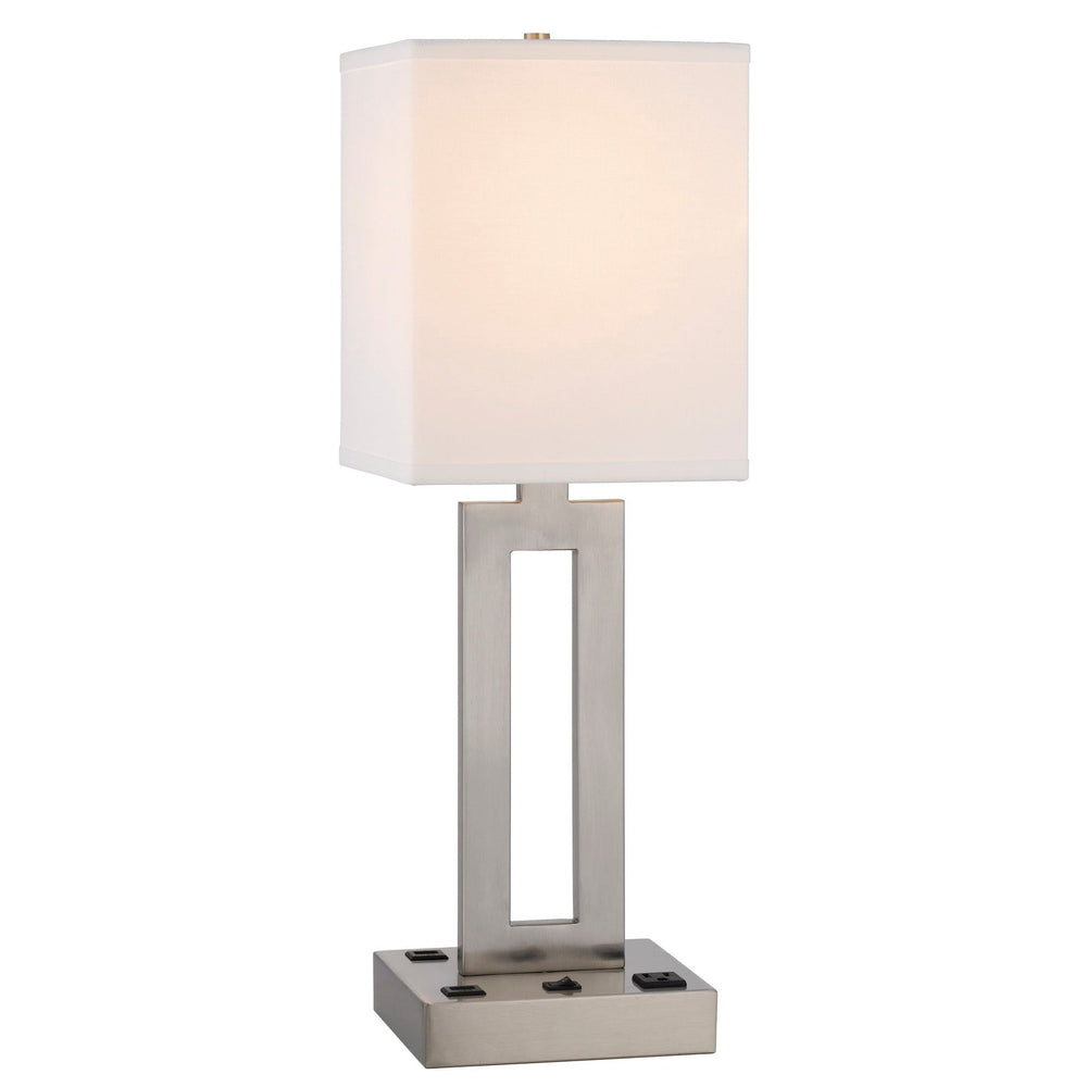 ##Antique Hardware## SARNIA METAL DESK LAMP WITH 1 OUTLET AND 2 USB CHARGING PORTS