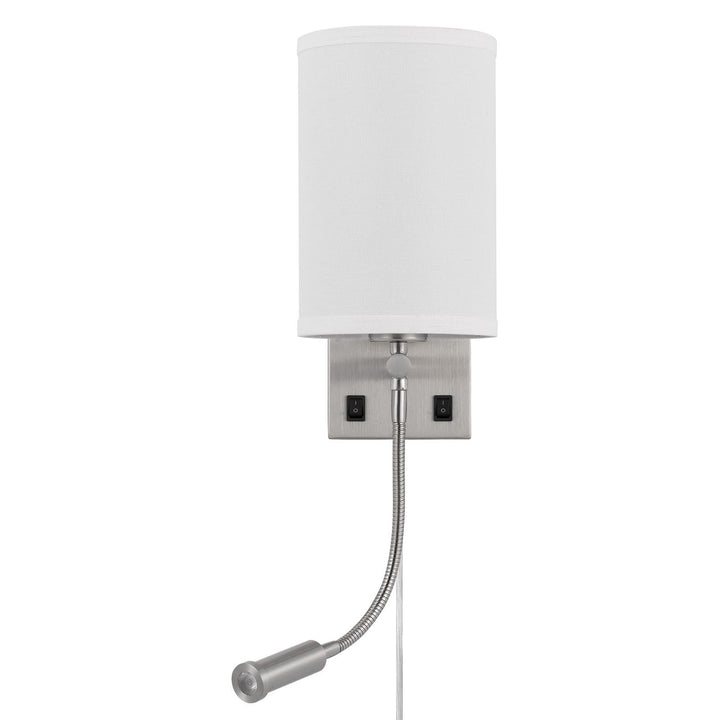 ##Antique Hardware## 60W LAKEWOOD WALL LAMP WITH 1W INTERGRATED LED READING LAMP
