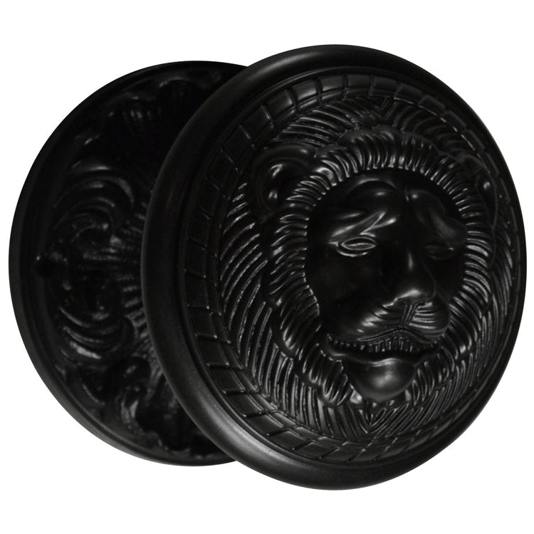 ##Antique Hardware## Romanesque Rosette Door Set with Lion Door Knobs (Several Finishes Available)