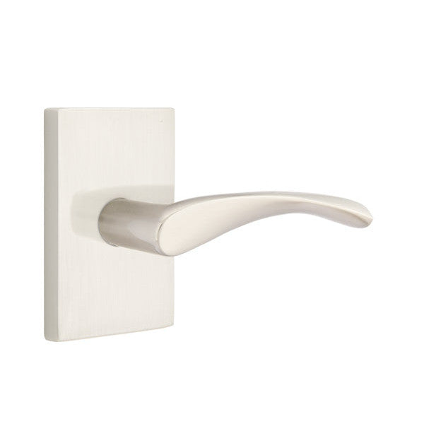 ##Antique Hardware## Emtek Solid Brass Triton Lever With Modern Rectangular Rosette (Several Finish Options)