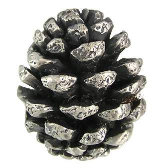 ##Antique Hardware## 1 1/4 Inch Solid Pewter Pine Cone Cabinet & Furniture Knob
