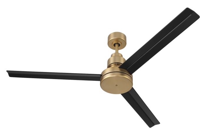 ##Antique Hardware## 54" Mondo in Satin Brass w/ Flat Black Blades