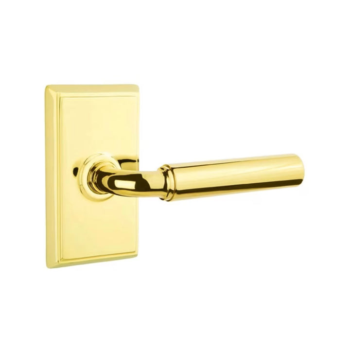 Emtek Solid Brass Manning Lever With Rectangular Rosette (Several Finishes Available)