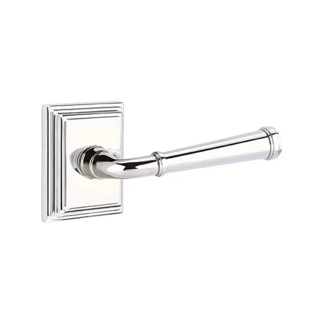 Emtek Solid Brass Merrimack Lever With Wilshire Rosette (Several Finishes Available)