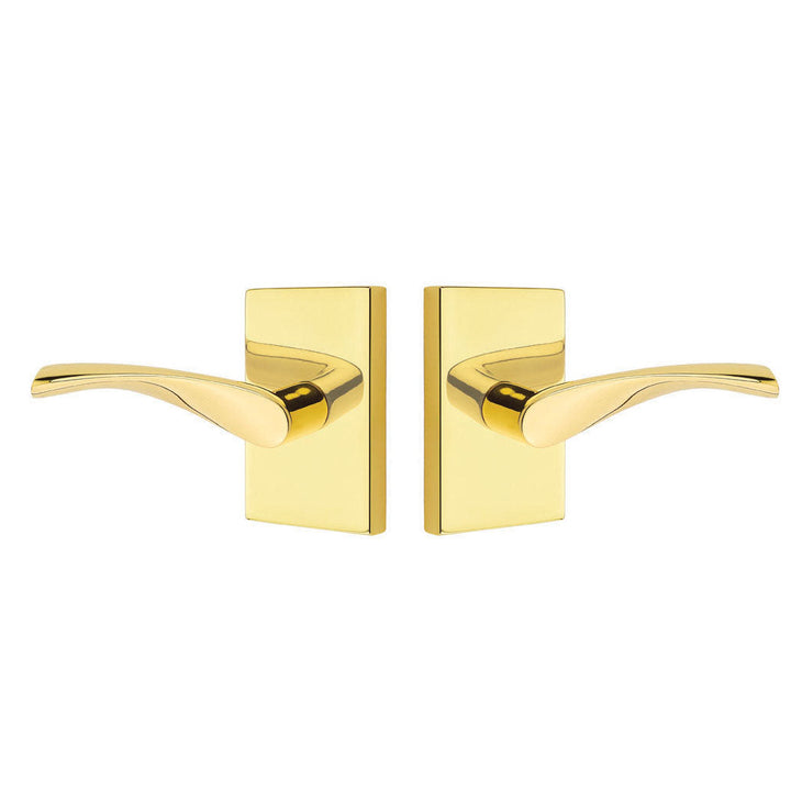##Antique Hardware## Emtek Solid Brass Triton Lever With Modern Rectangular Rosette (Several Finish Options)