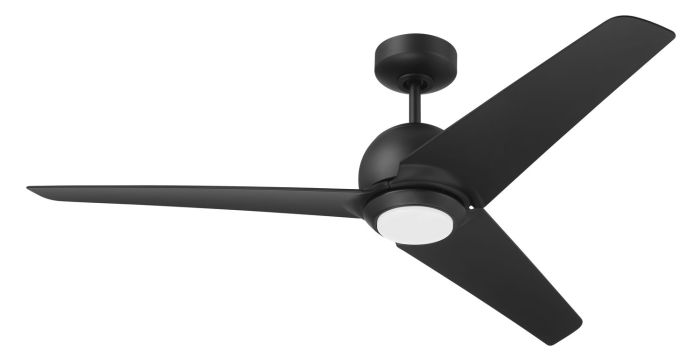 ##Antique Hardware## 52" Nate in Flat Black Finish, Flat Black Blades, Light kit included (Optional), WiFi Control