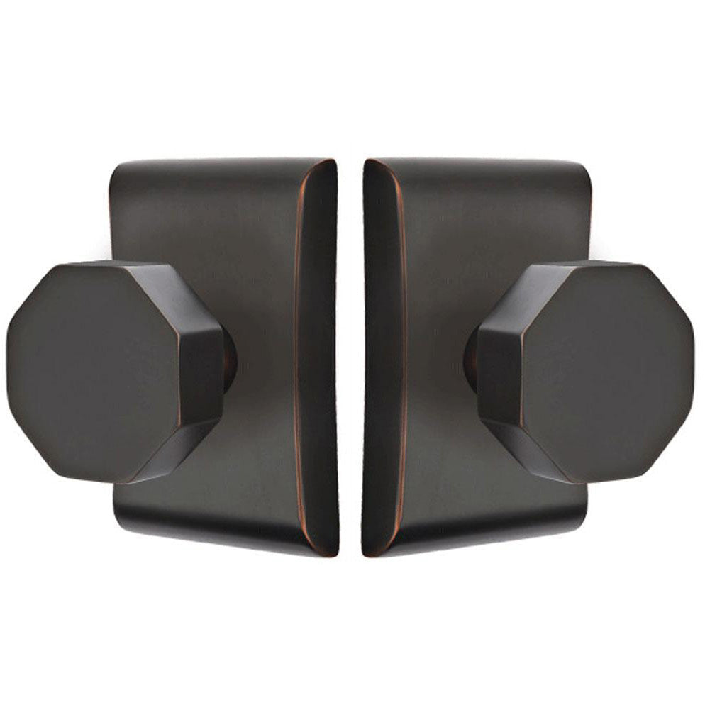 ##Antique Hardware## Emtek Solid Brass Octagon Door Knob Set With Neos Rosette (Several Finish Options)