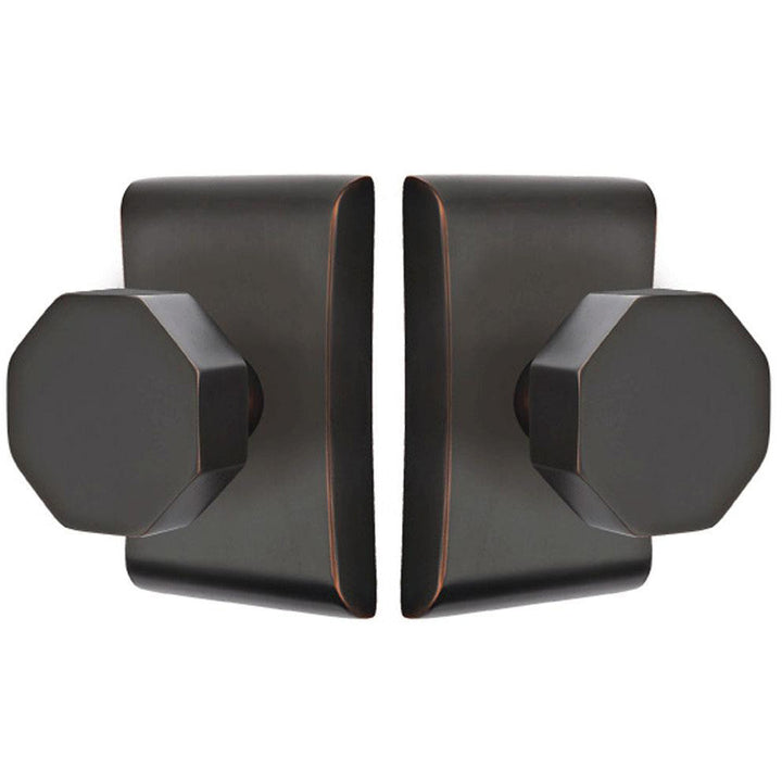 ##Antique Hardware## Emtek Solid Brass Octagon Door Knob Set With Neos Rosette (Several Finish Options)