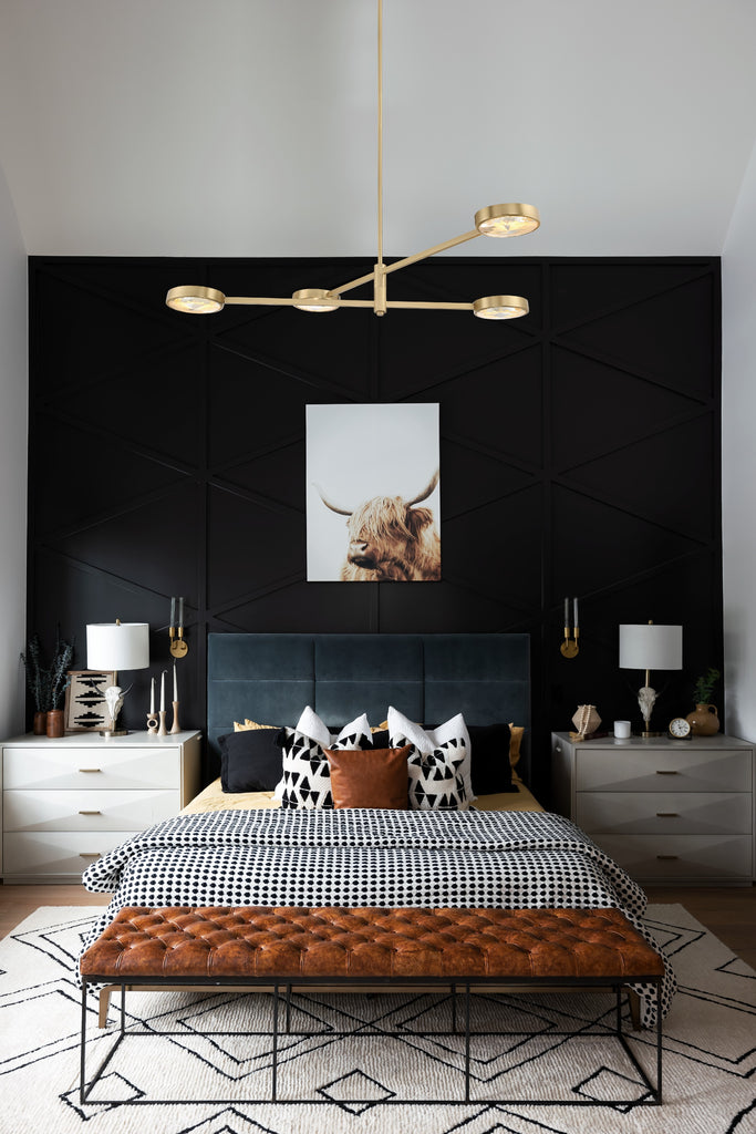 ##Antique Hardware## Orson 8 Light Modern Gold Chandelier