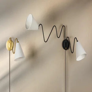 ##Antique Hardware## Onda Plug-In Sconce
