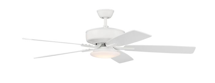 ##Antique Hardware## 52" Pro Plus 112 in White w/ White/Washed Oak Blades
