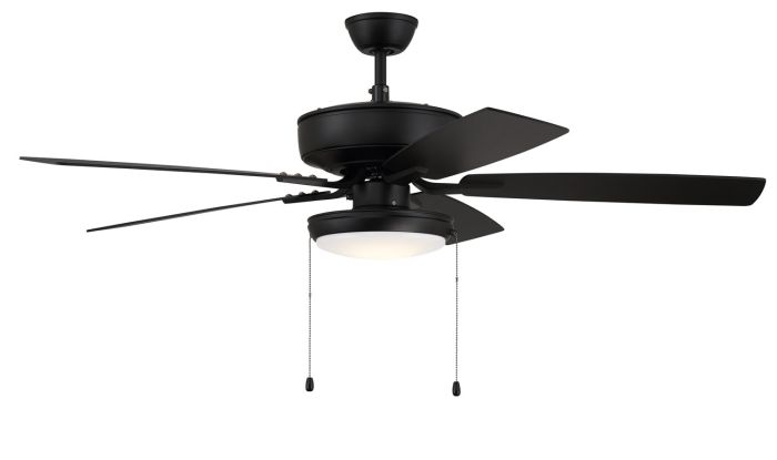 ##Antique Hardware## 52" Pro Plus 119 in Flat Black w/ Flat Black/Greywood Blades