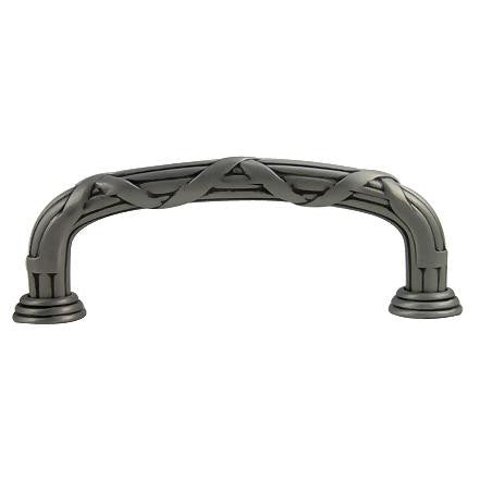 ##Antique Hardware## 4 1/2 Inch Overall (3 3/4 Inch c-c) Ribbon Reed Style Pewter Pull