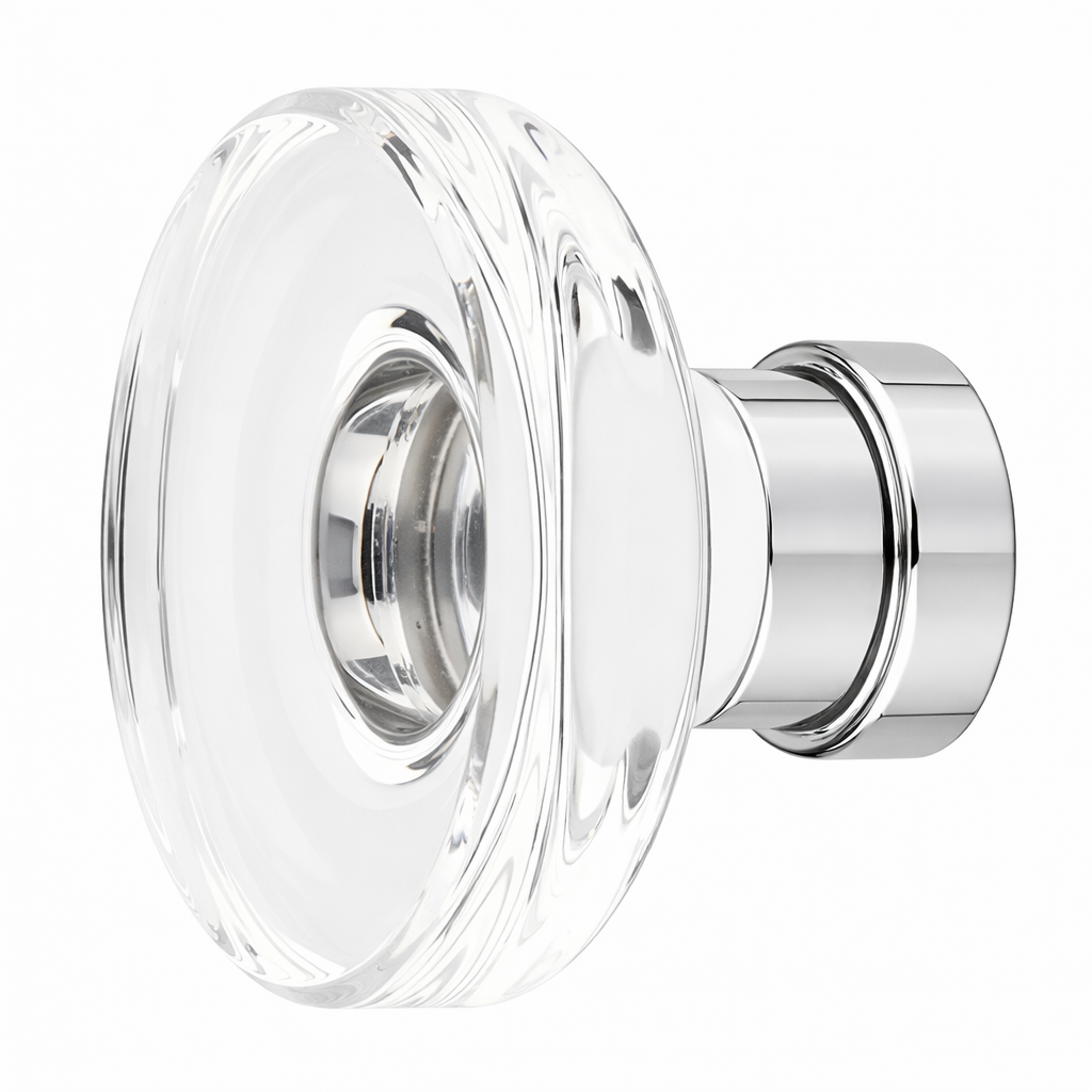 1 3/4 Inch Clear Crystal Glass Grayson Cabinet & Furniture Knob