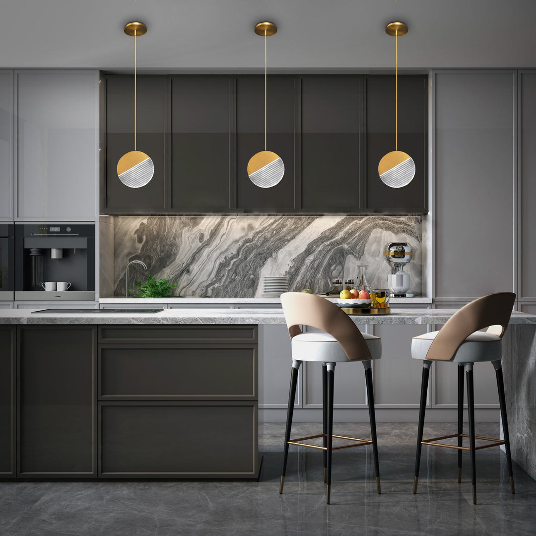 ##Antique Hardware## Crescent LED Pendant