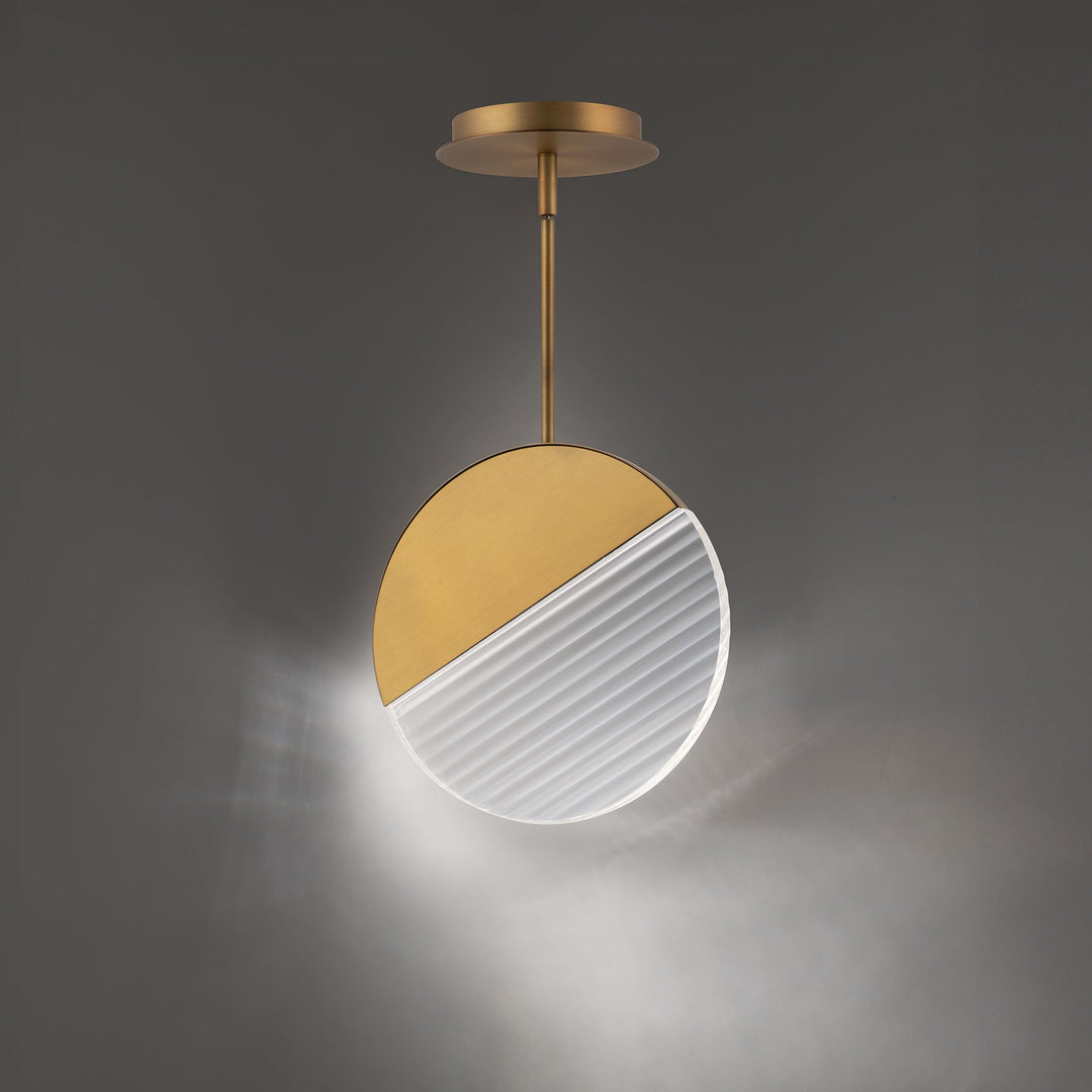 ##Antique Hardware## Crescent LED Pendant