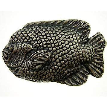 ##Antique Hardware## 2 Inch Ocean Seaside Nautical Solid Pewter Decorative Large Fish Knob