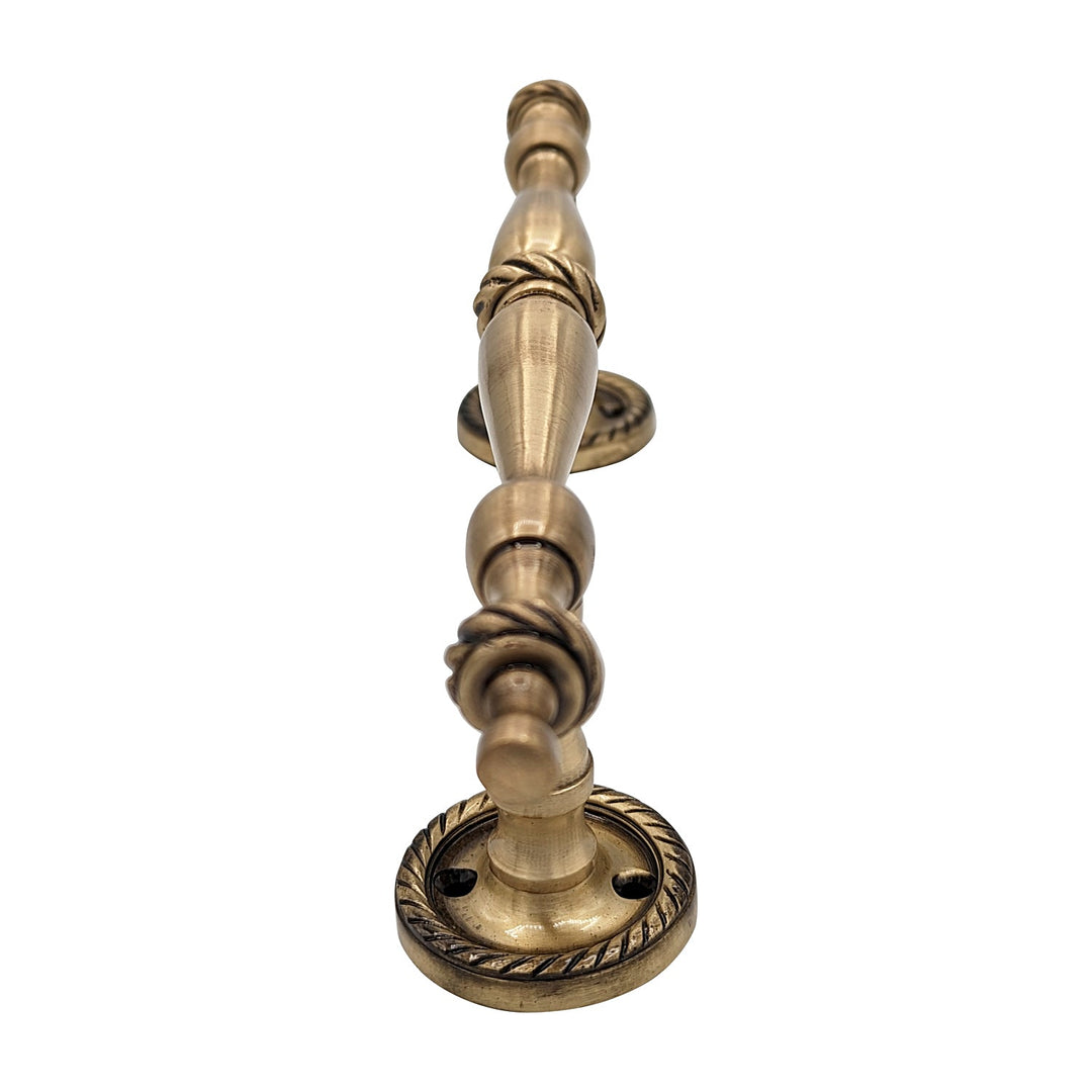 ##Antique Hardware## 9 1/2 Inch Overall (6 Inch C-C) Solid Brass Rope Style Handle (Several Finishes Available)