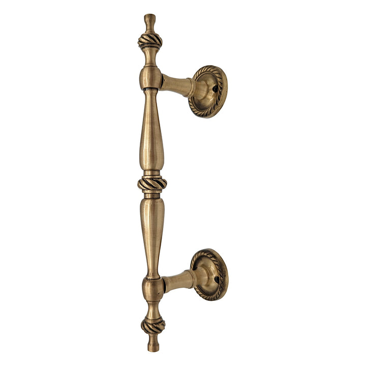 ##Antique Hardware## 9 1/2 Inch Overall (6 Inch C-C) Solid Brass Rope Style Handle (Several Finishes Available)