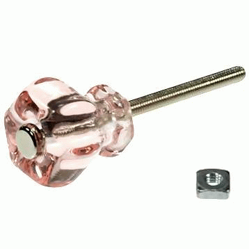 ##Antique Hardware## 1 Inch Hexagon Crystal Glass Cabinet & Furniture Knobs (Several Colors)