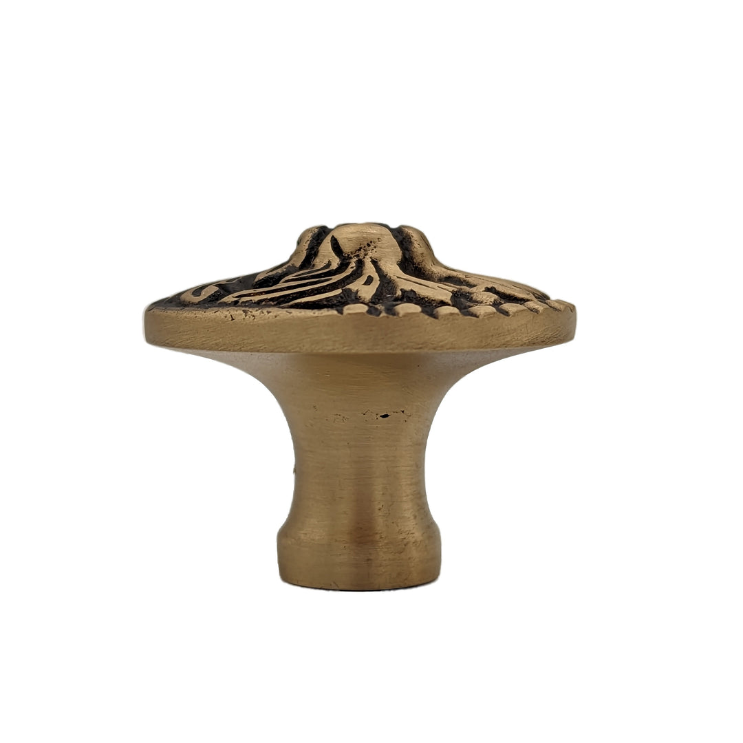 ##Antique Hardware## 1 1/4 Inch Solid Brass Victorian Rococo Cabinet and Furniture Knob (Several Finishes Available)