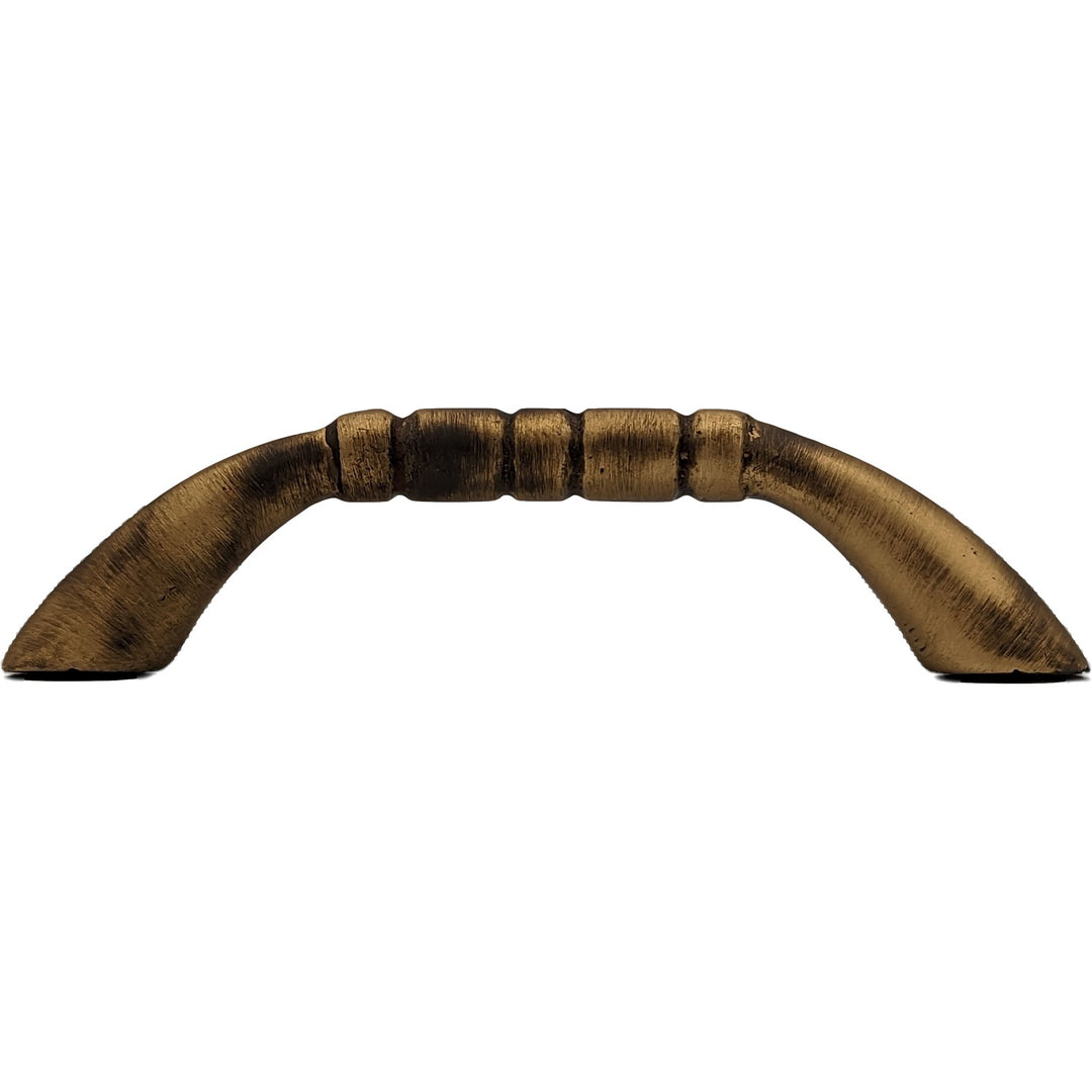 ##Antique Hardware## 3 1/2 Inch Overall (3 Inch c-c) Solid Brass Traditional Pull (Several Finishes Available)