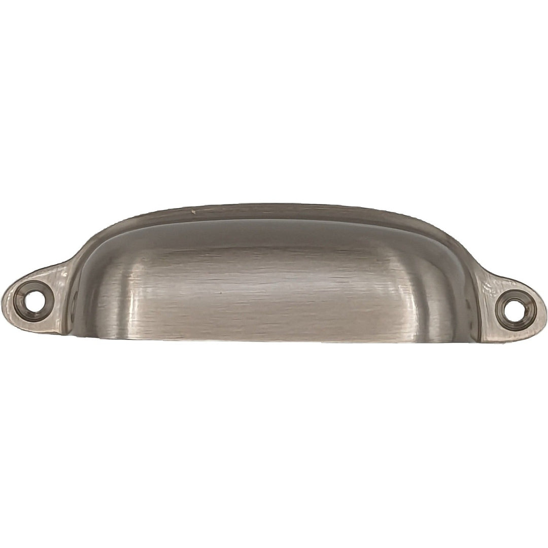 Antique Hardware 4 1/8 Inch Overall (3 1/2 Inch c-c) Solid Brass Traditional Slim Rounded Bin Pull BIN PULL
