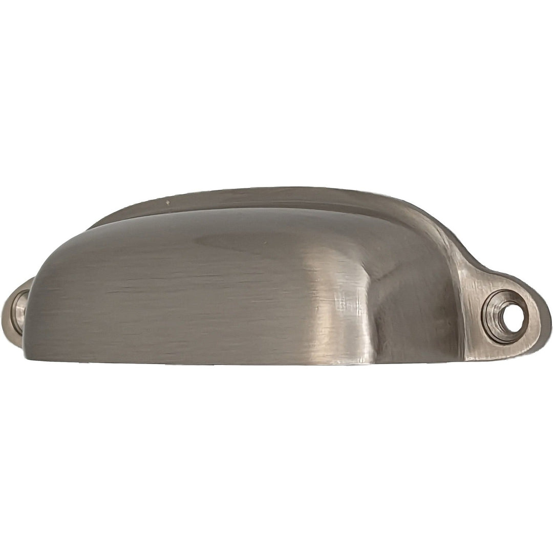 Antique Hardware 4 1/8 Inch Overall (3 1/2 Inch c-c) Solid Brass Traditional Slim Rounded Bin Pull BIN PULL
