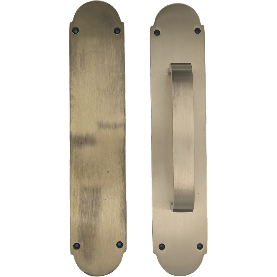 ##Antique Hardware## 12 Inch Traditional Style Door Push and Pull Plate Set (Several Finishes Available)