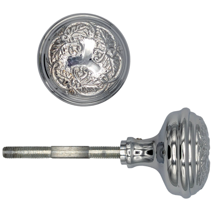 Antique Hardware Floral Leaf Solid Brass Spare Door Knob Set (Several Finishes Available) SPARE DOORKNOBS