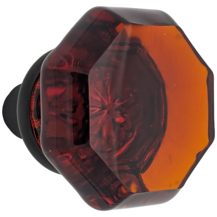 Antique Hardware Amber Octagon Crystal Spare Door Knob Set (Several Finishes Available) SPARE DOORKNOBS