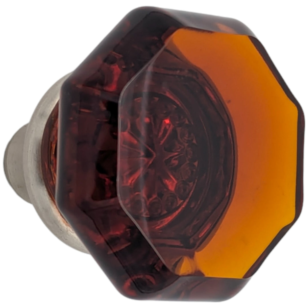 Antique Hardware Amber Octagon Crystal Spare Door Knob Set (Several Finishes Available) SPARE DOORKNOBS