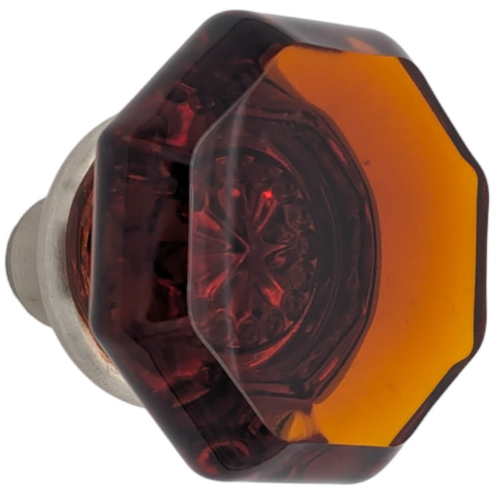 Antique Hardware Amber Octagon Crystal Spare Door Knob Set (Several Finishes Available) SPARE DOORKNOBS