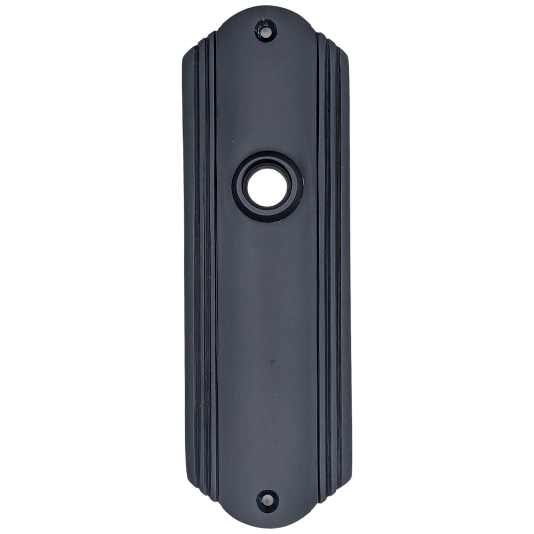 ##Antique Hardware## Art Deco Long Solid Brass Door Backplate (Several Finishes Available)