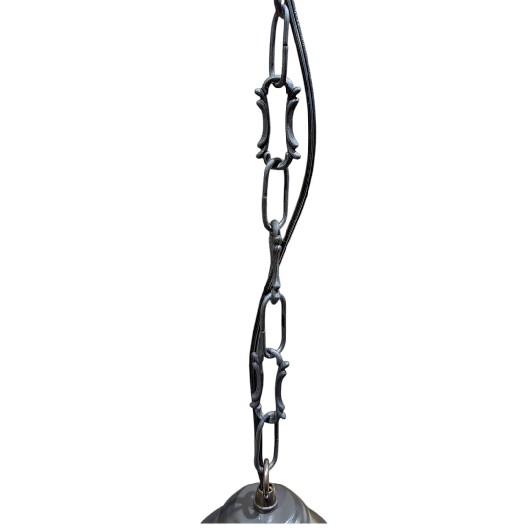 ##Antique Hardware## Geometric Faceted Glass Fancy Chain Light (Several Finishes Available)