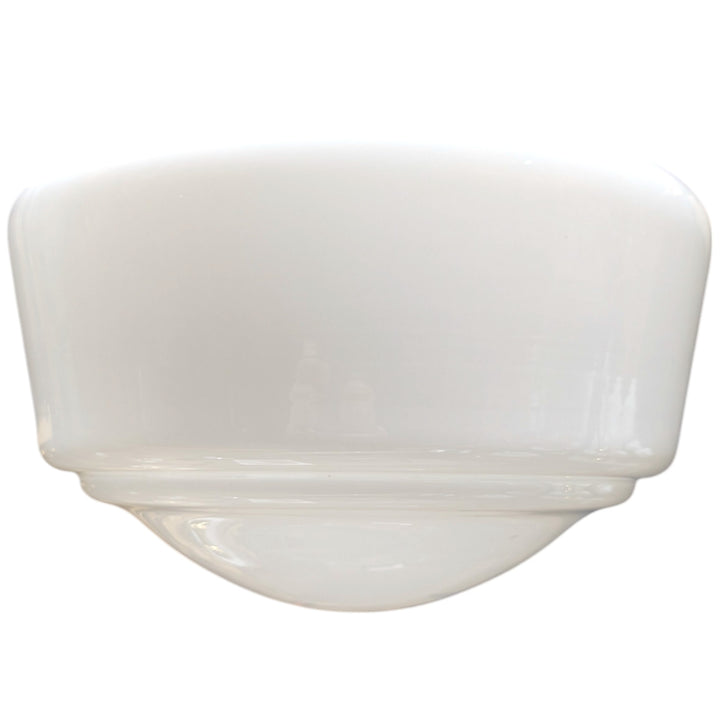 ##Antique Hardware## Traditional Schoolhouse Milk Glass Standard Chain Light (Several Finishes Available)