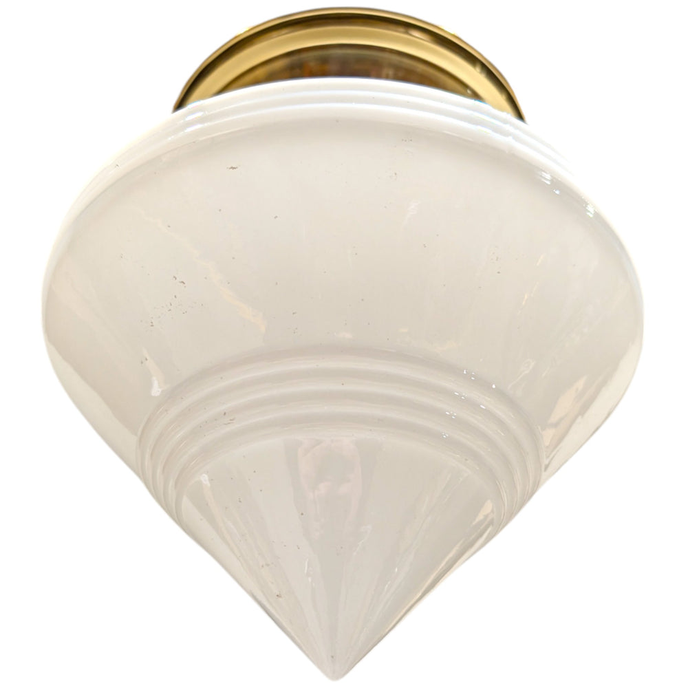##Antique Hardware## Small Art Deco Flush Light (Several Finishes Available)